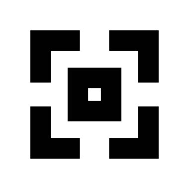 Dijital veri taraması. Kod taraması. Elektronik ödeme. Düzenlenebilir vektör.