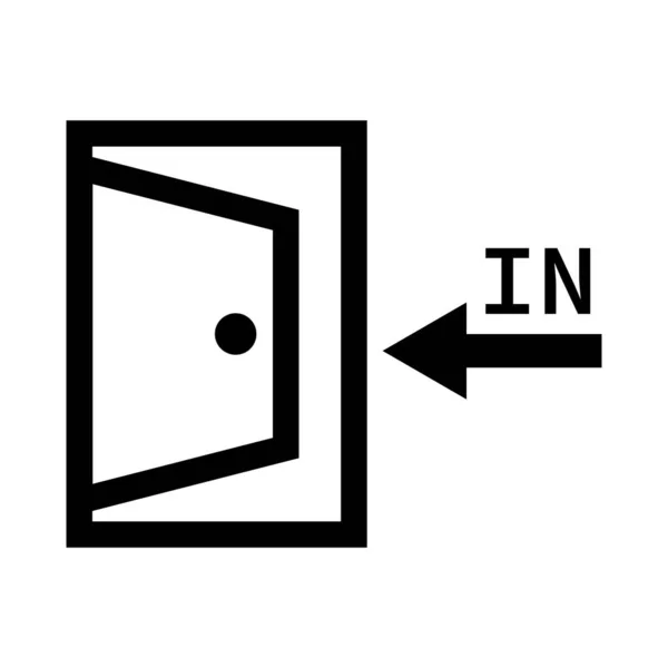 Enter Room Door Arrow Editable Vector — Stock Vector