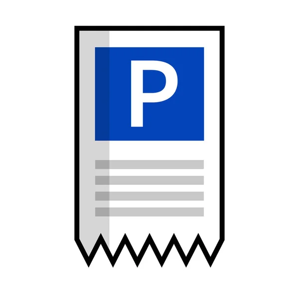 Icône Ticket Parking Design Plat Vecteur Modifiable — Image vectorielle