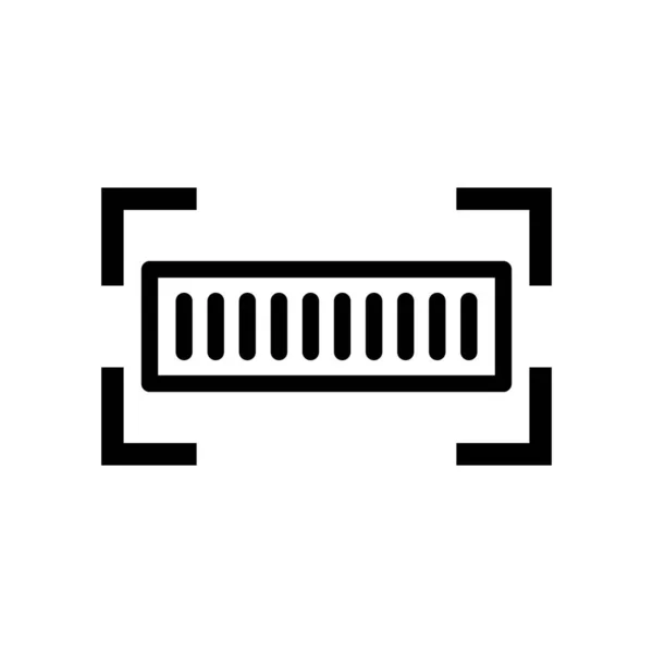 Значок Сканирования Штрих Кода Идентификатор Редактируемый Вектор — стоковый вектор