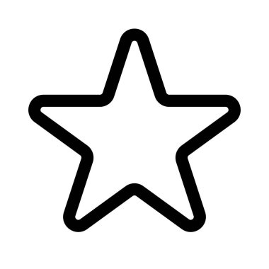 Yıldız şeklinde bir ikon. Favori hedef. Düzenlenebilir vektör.