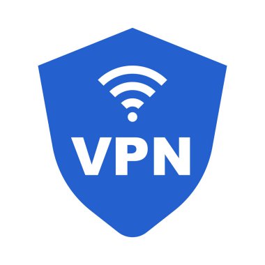 VPN kalkan simgesi. Ağ koruması. Düzenlenebilir vektör.