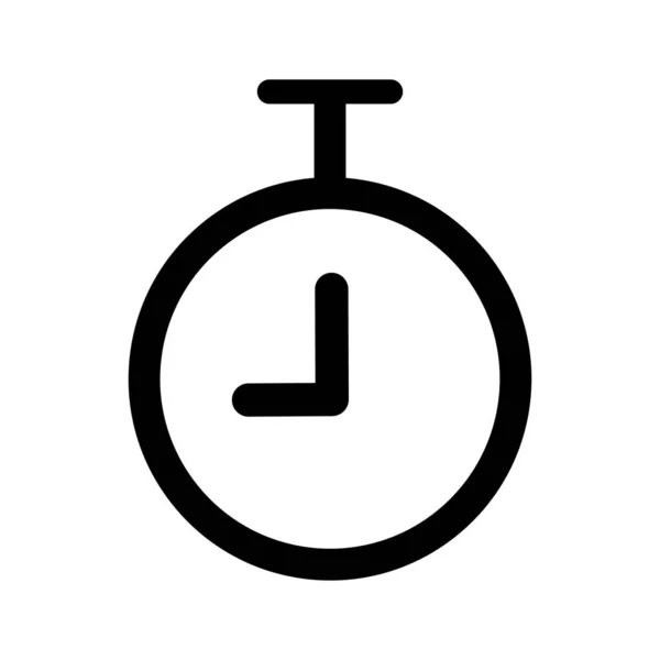 Icono Temporizador Simple Medición Tiempo Vector Editable — Vector de stock