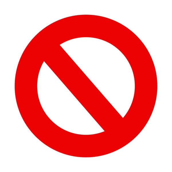 Panneau Stop Règlement Icône Strictement Interdite Vecteur Modifiable — Image vectorielle