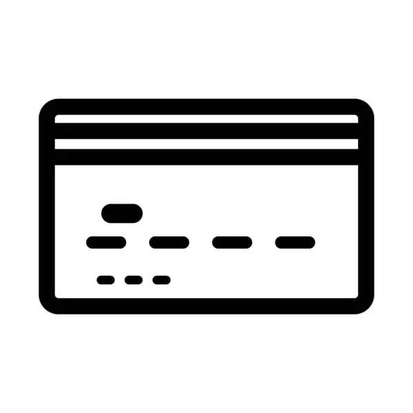 Ícone Pagamento Cartão Crédito Simples Pagamento Sem Contacto Vetor Editável — Vetor de Stock