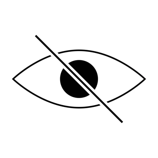 Semplice Icona Oculare Nascosta Vettore Modificabile — Vettoriale Stock