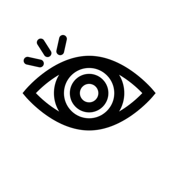 Awareness Eye Ikone Reaktionssymbol Editierbarer Vektor — Stockvektor