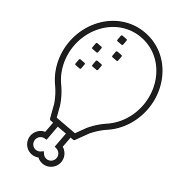 Basit bir tavuk budu ikonu. Kemik eti. Düzenlenebilir vektör.