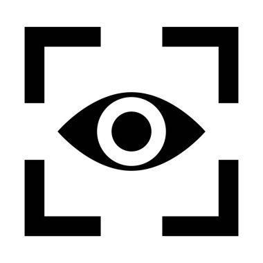 Odaklanma sembolü. Konsantrasyon. Vizyon. Düzenlenebilir vektör.