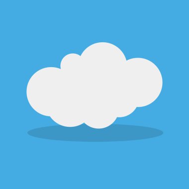 Bulut ve Gölge ve Gökyüzü Arkaplanı. Vektör.