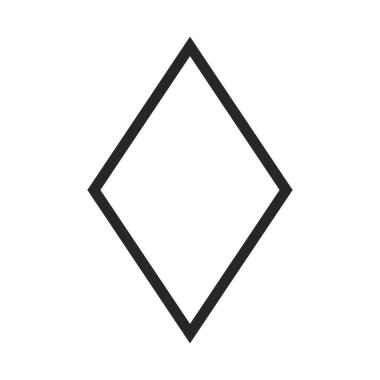 Basit elmas şekilli ikon. Düzenlenebilir vektör.