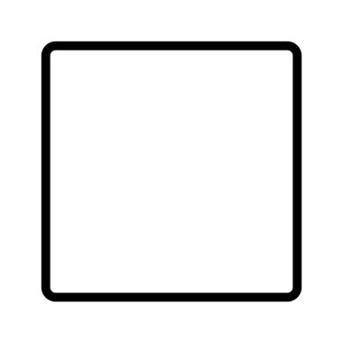 Basit kare simgesi. Boks yap. Düzenlenebilir vektör.