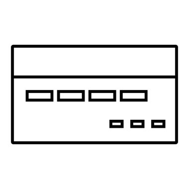 Kredi kartı ikonu. Temassız ödeme. Düzenlenebilir vektör.