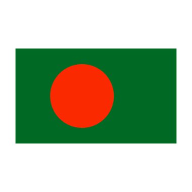 Basit Bangladeş bayrak simgesi. Düzenlenebilir vektör.