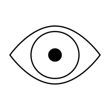 Basit bir göz simgesi. Düzenlenebilir vektör.