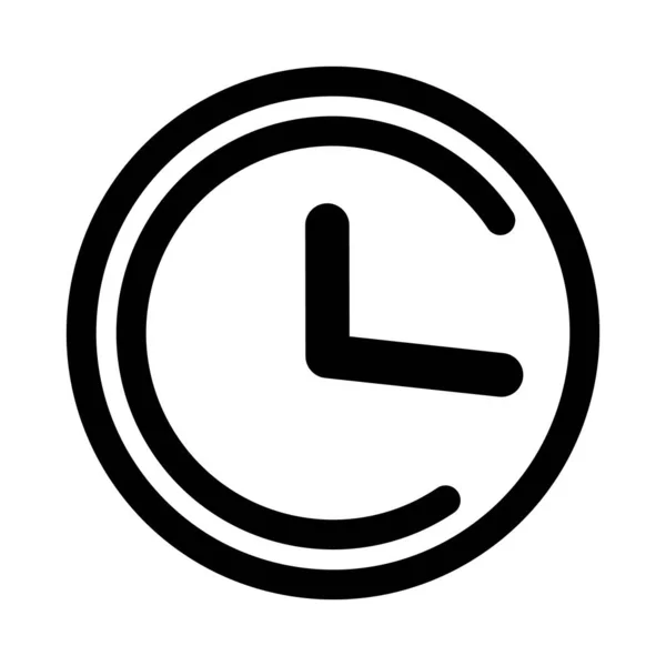 Icono Reloj Pared Simple Icono Tiempo Vector Editable — Archivo Imágenes Vectoriales