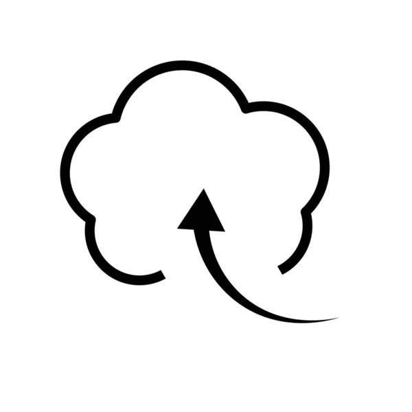 Icono Carga Nube Simple Nube Web Vector Editable — Vector de stock