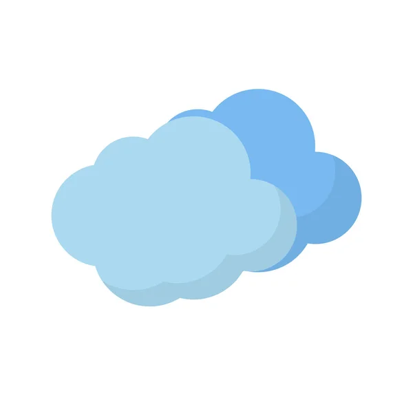 Ícone Nuvem Azul Claro Design Plano Vetor Editável — Vetor de Stock