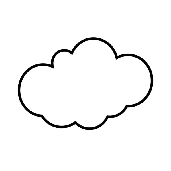 Şirin Bulut Simgesi Düzenlenebilir Vektör — Stok Vektör