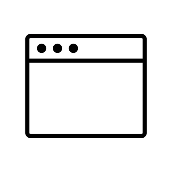 Ícone Simples Janela Computador Vetor Editável — Vetor de Stock
