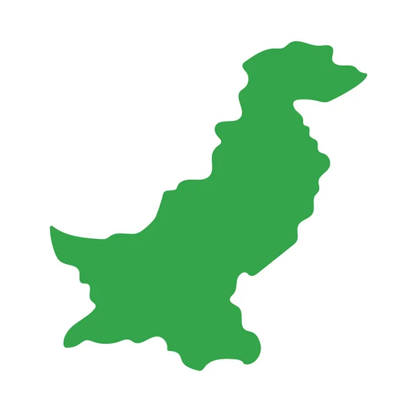 Pakistan Karte Pakistan Topographie Editierbarer Vektor — Stockvektor