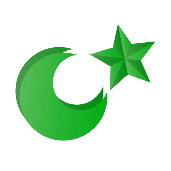 Icono Islámico Pakistaní Islam Vector Editable — Vector de stock