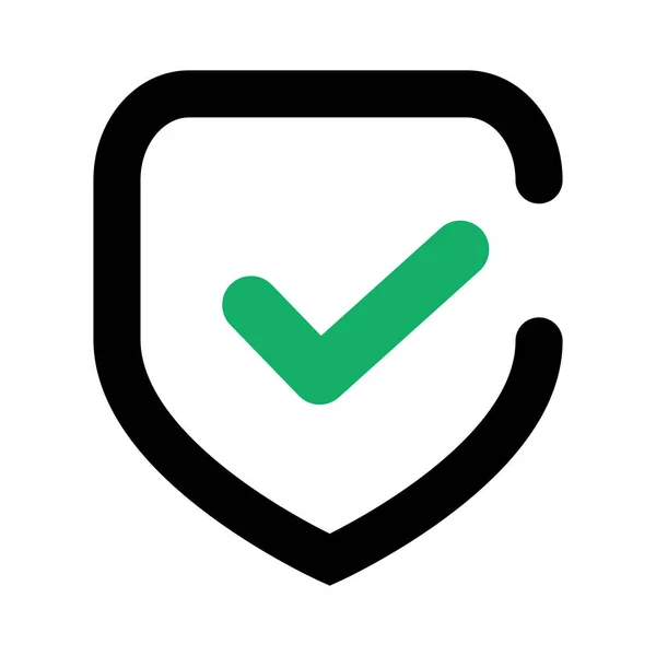 Ícone Escudo Marca Verificação Moderno Segurança Proteção Vetor Editável —  Vetores de Stock