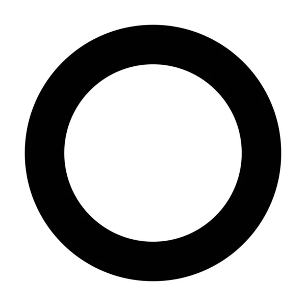 Kreis Silhouette Symbol Richtiges Zeichen Editierbarer Vektor — Stockvektor