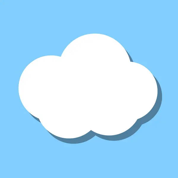 Céu Ícone Nuvem Flutuante Vetor Editável — Vetor de Stock