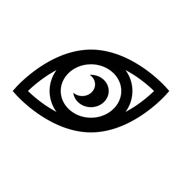 Güzel Bir Göz Silueti Simgesi Düzenlenebilir Vektör — Stok Vektör