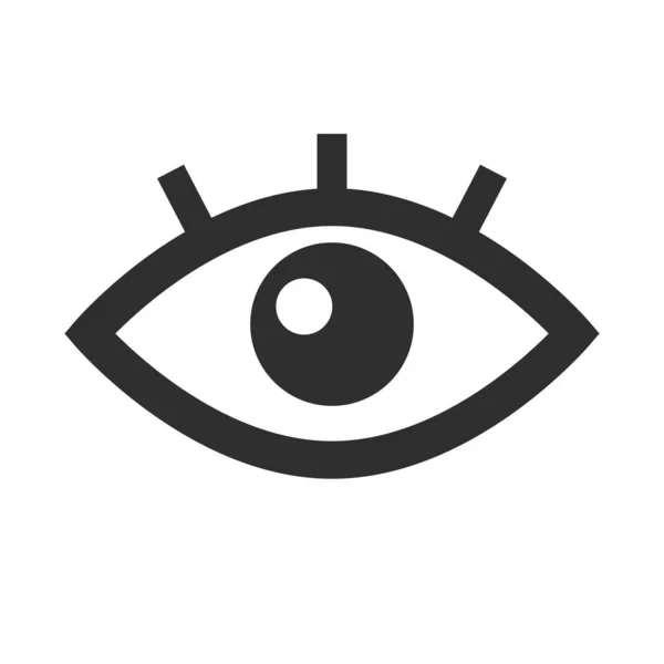 Augensymbol Mit Wimpern Editierbarer Vektor — Stockvektor