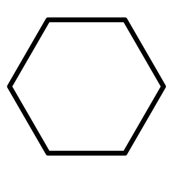 Hexagonaal Symbool Hexagonale Vorm Bewerkbare Vector — Stockvector