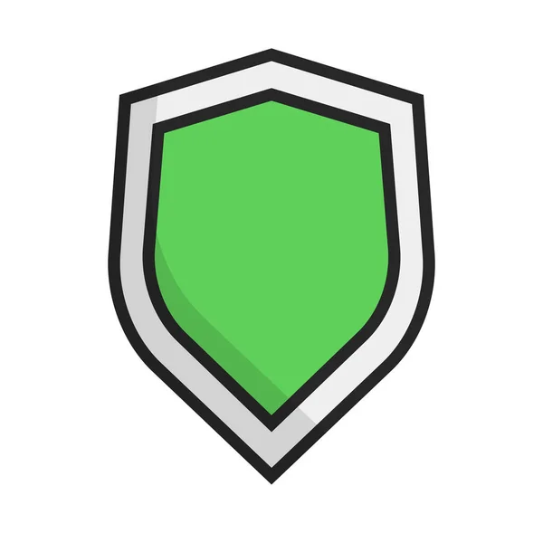 Ikona Zeleného Štítu Upravitelný Vektor — Stockový vektor