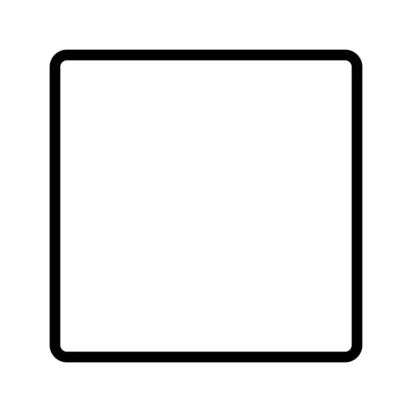 Semplice Icona Quadrata Scatola Vettore Modificabile — Vettoriale Stock