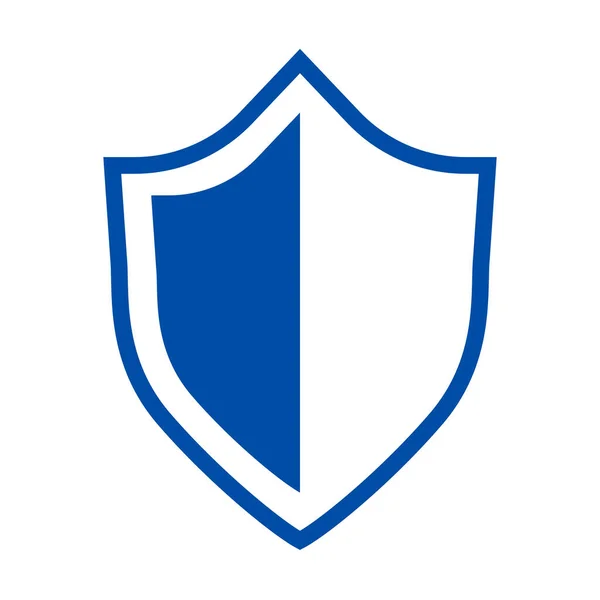 Blaues Schild Symbol Verteidigung Oder Sicherheit Editierbarer Vektor — Stockvektor