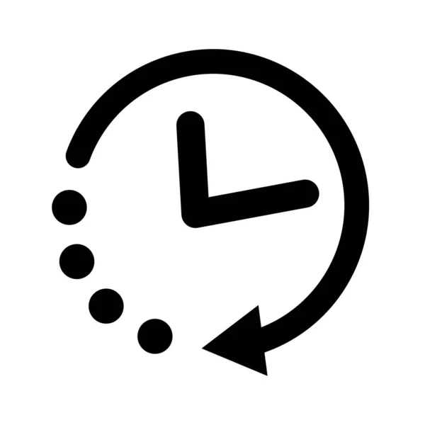 Tiempo Transcurrido Icono Del Reloj Vector Editable — Vector de stock