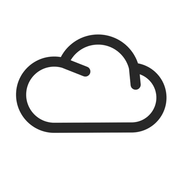 Ícone Nuvem Simples Nublado Vetor Editável — Vetor de Stock