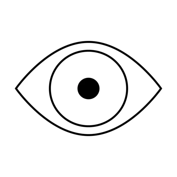 Semplice Icona Grande Occhio Vettore Modificabile — Vettoriale Stock