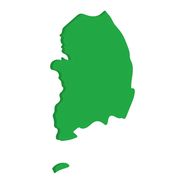Κορεάτικος Χάρτης Εικονίδιο Χάρτη Κορέας Επεξεργάσιμο Διάνυσμα — Διανυσματικό Αρχείο