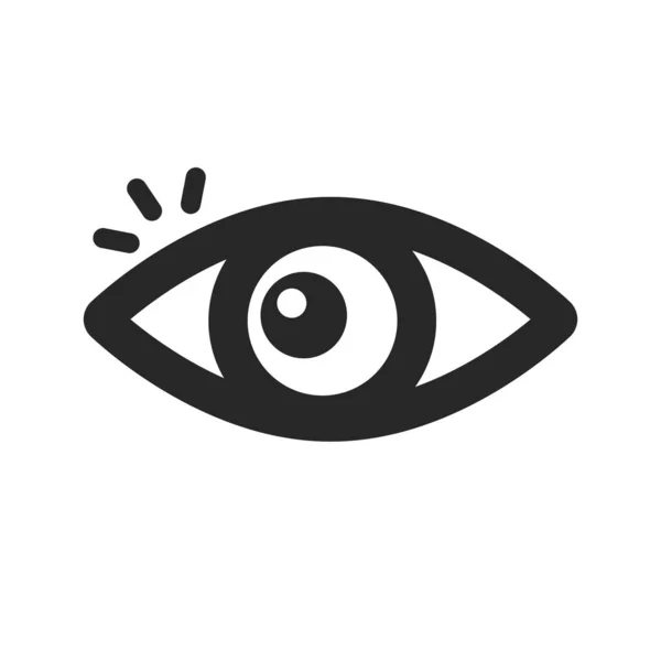 Dikkat Edin Sağ Göz Simgesine Bakın Düzenlenebilir Vektör — Stok Vektör