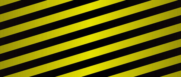 Slightly dark yellow and black striped background. Attention or danger. Editable vector.