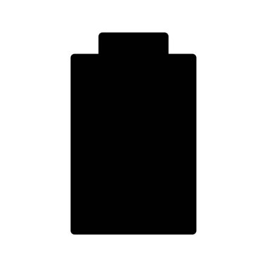 Batarya siluet simgesi. Şarj oluyor. Düzenlenebilir vektör.