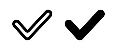 Siluet ve satır işaretleme simgesi ayarlandı. Düzenlenebilir vektör.