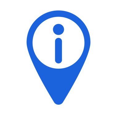 Basit bilgi haritası pin simgesi. Düzenlenebilir vektör.