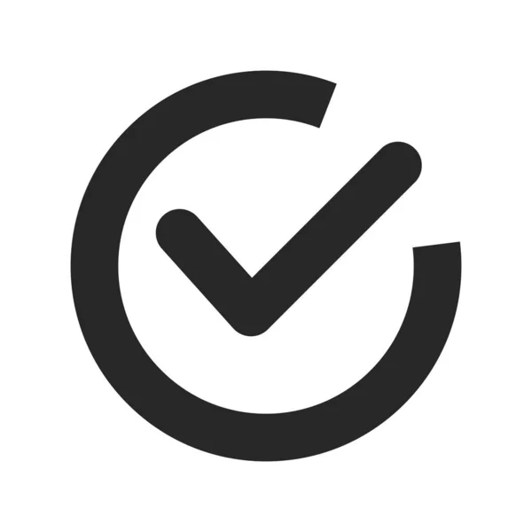 stock vector Simple round check box icon. Decision sign. Editable vector.
