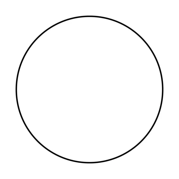 Ikona Kruhového Kruhu Kulatý Tvar Upravitelný Vektor — Stockový vektor