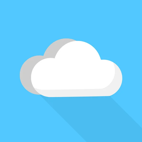 Ícone Nuvem Sombra Tempo Vetor Editável — Vetor de Stock