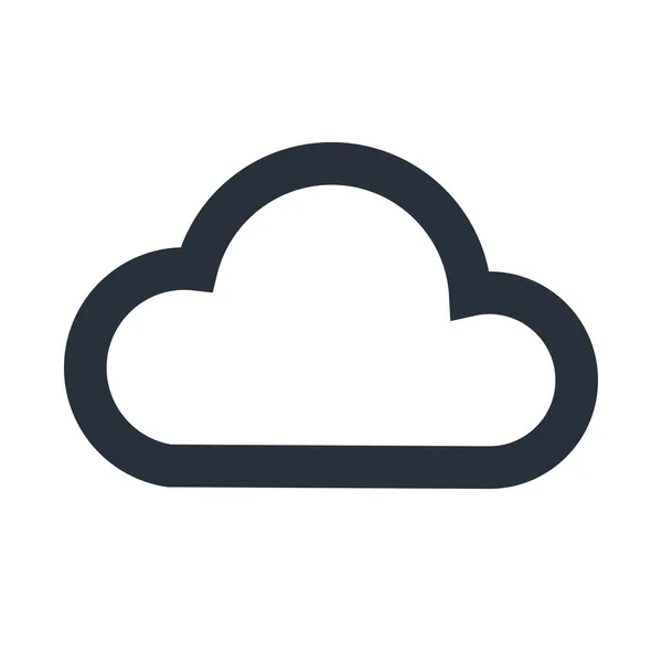 Ícone Nuvem Nuvem Decoração Vetor Editável — Vetor de Stock