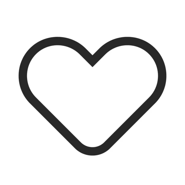 Символ Простейшего Сердца Любимый Редактируемый Вектор — стоковый вектор