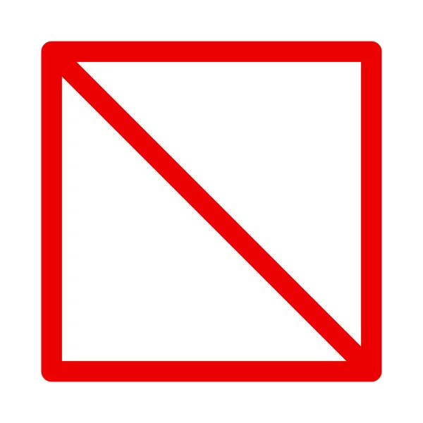 Ícone Sinal Proibido Quadrado Vetor Editável —  Vetores de Stock